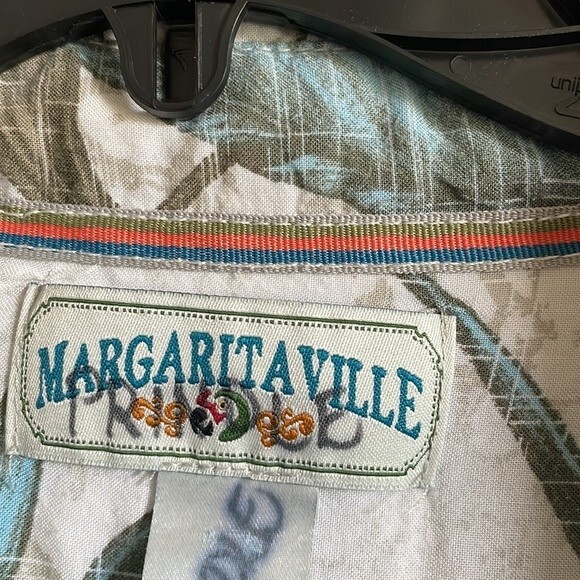 MargaritaVille vintage Mens Tropical island hawaiian short sleeve  button Shirt - Picture 5 of 8